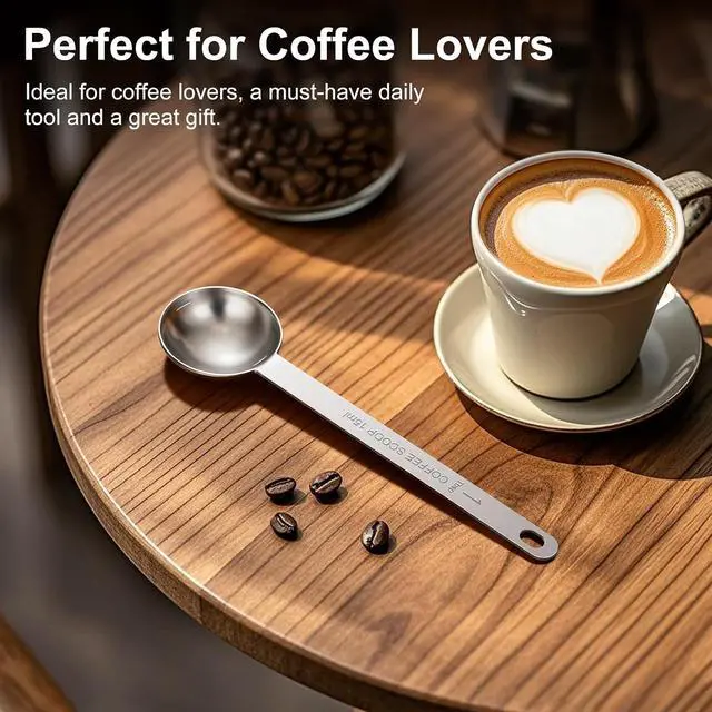 Alt view image 7 of 7 - 2PCS Coffee Scoop Spoons, 15ML (1 Tablespoon) Stainless Steel Measuring Spoons with Long Handle, Durable Coffee Scoopers for Ground Coffee, Tea and Baking Powder