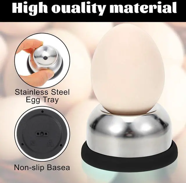 Alt view image 3 of 7 - Stainless Steel Egg Piercer for Hard Boiled Eggs with Retractable Pin, Heavy Duty Egg Poker to Get Good Hard Boiled Eggs, Egg Piercer Hole Seperater for Quick Peel Anti-Burst, Black