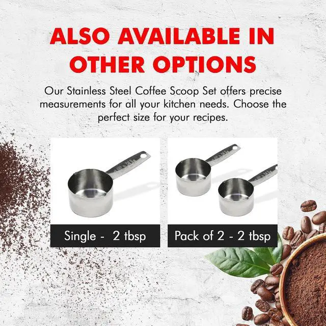 Alt view image 7 of 7 - Chef Craft Select Coffee Measurer, 4 inch 2 tbsp, Stainless Steel