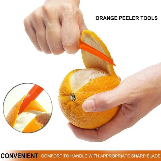 Alt view image 3 of 7 - Orange Peeler Tools Citrus Peel Cutter Plastic Fruit Vegetable Slicer Cutter Lemon Peeler Opener Remover Fruit Tools Kitchen Accessories Cooking Knife Kitchen Gadgets (2)