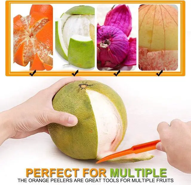 Alt view image 5 of 7 - Orange Peeler Tools Citrus Peel Cutter Plastic Fruit Vegetable Slicer Cutter Lemon Peeler Opener Remover Fruit Tools Kitchen Accessories Cooking Knife Kitchen Gadgets (2)