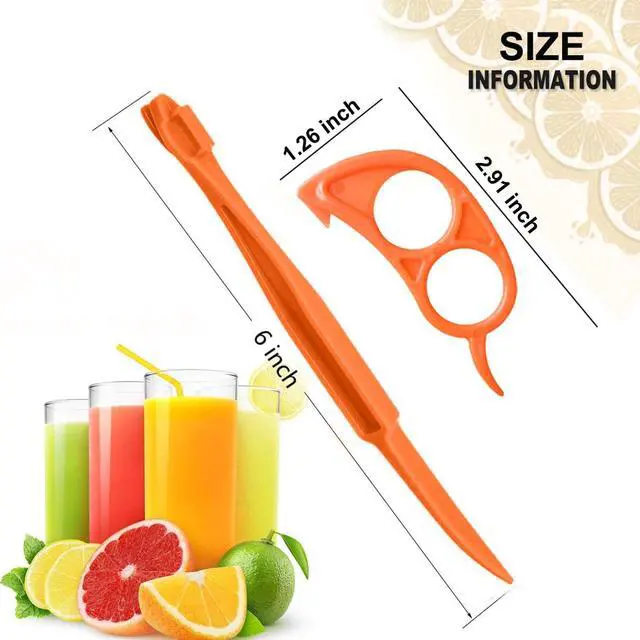 Alt view image 6 of 7 - Orange Peeler Tools Citrus Peel Cutter Plastic Fruit Vegetable Slicer Cutter Lemon Peeler Opener Remover Fruit Tools Kitchen Accessories Cooking Knife Kitchen Gadgets (2)