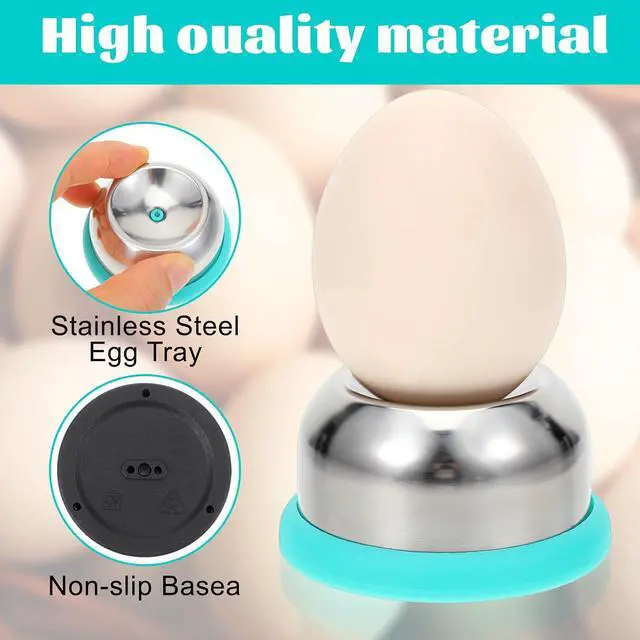 Alt view image 3 of 7 - Egg Piercer with Retractable Pin, Stainless Steel Egg Poker for Hard Boiled Eggs, Great Eggshell Peeler Tool to Get Good Hard Boiled Eggs, Egg-Piercer Hole Seperater for Quick Peel Anti-Burst