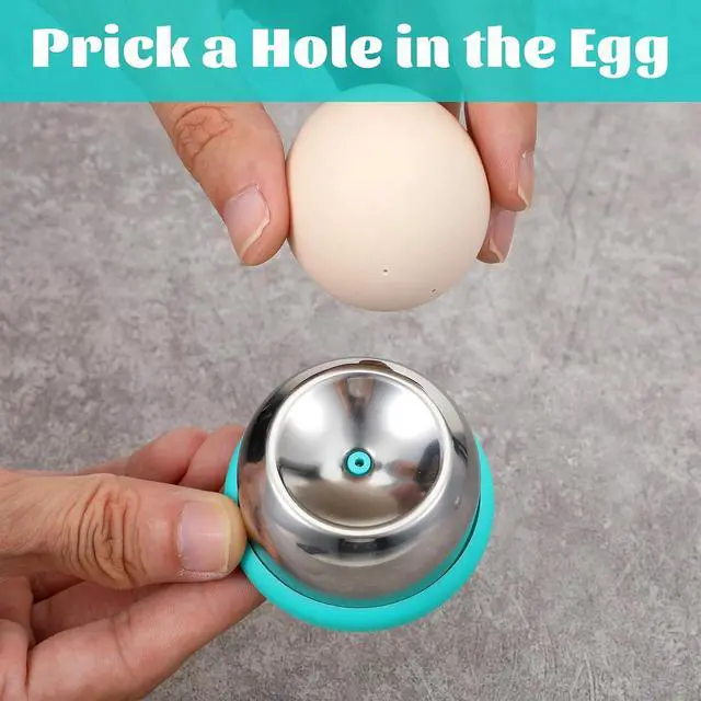 Alt view image 4 of 7 - Egg Piercer with Retractable Pin, Stainless Steel Egg Poker for Hard Boiled Eggs, Great Eggshell Peeler Tool to Get Good Hard Boiled Eggs, Egg-Piercer Hole Seperater for Quick Peel Anti-Burst