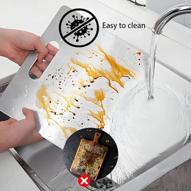 Alt view image 2 of 7 - Titanium Cutting Board for Kitchen,2 Packs Titanium Cutting Board Hygienic, Durable, Easy to Clean, and Safe Ideal Size for Everyday Use