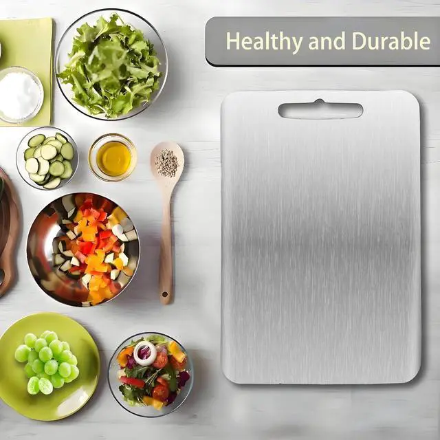 Alt view image 6 of 7 - Titanium Cutting Board for Kitchen,2 Packs Titanium Cutting Board Hygienic, Durable, Easy to Clean, and Safe Ideal Size for Everyday Use