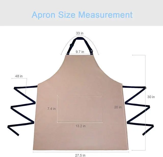 Alt view image 3 of 7 - 2 Pack Kitchen Aprons, Waterproof and Oil Resistant with 2 Pockets, Adjustable Neck Strap for Chef Apron