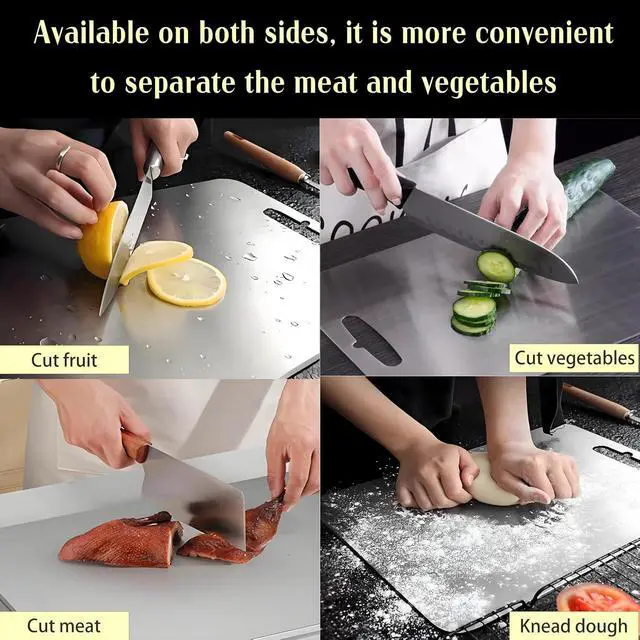Alt view image 7 of 7 - Titanium Cutting Board for Kitchen,2 Packs Titanium Cutting Board Hygienic, Durable, Easy to Clean, and Safe Ideal Size for Everyday Use