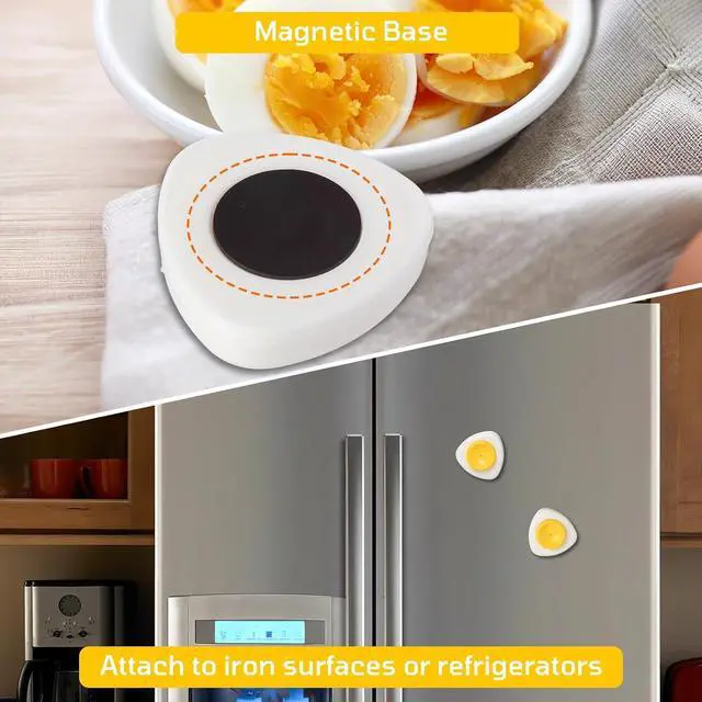 Alt view image 4 of 6 - Magnetic Egg Piercer Tool for making holes in raw eggs to achieve perfectly boiled eggs, egg hole puncher Pricker with Safety Lock Egg Pin,