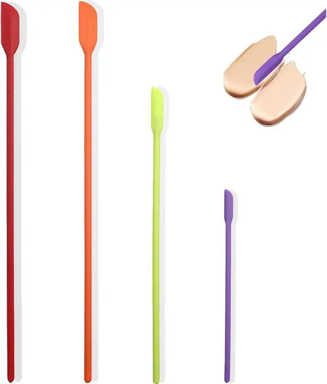 Main image of Beauty Spatula 4 PCS Makeup Spatula Mini Silicone for Cosmetics & Kitchen - 3 Sizes
