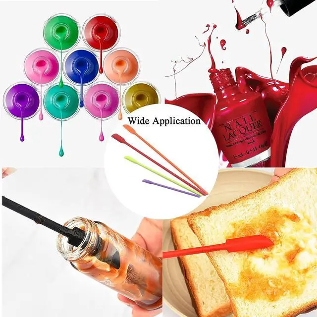 Alt view image 6 of 6 - Beauty Spatula 4 PCS Makeup Spatula Mini Silicone for Cosmetics & Kitchen - 3 Sizes