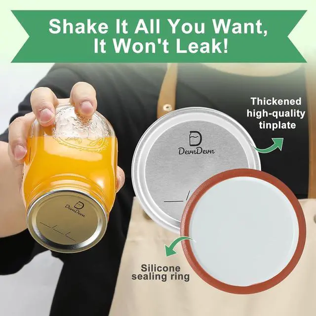 Alt view image 3 of 7 - 52 pcs Canning Lids, Regular & Wide Mouth Mason Jar Lids Set, Canning Jar Lids for Ball & Kerr, Redefining Leak-Proof with Perfect Airtight Seal, Compatible with Electric Vacuum Sealers