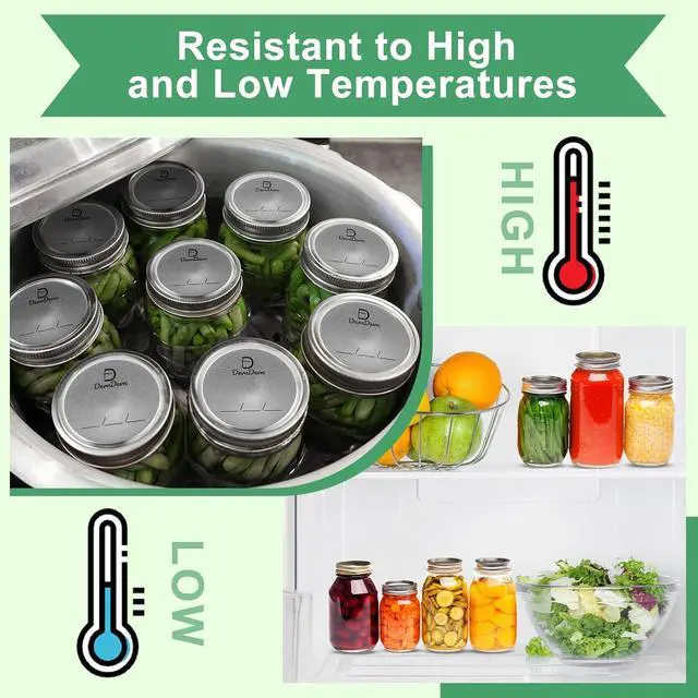 Alt view image 6 of 7 - 52 pcs Canning Lids, Regular & Wide Mouth Mason Jar Lids Set, Canning Jar Lids for Ball & Kerr, Redefining Leak-Proof with Perfect Airtight Seal, Compatible with Electric Vacuum Sealers