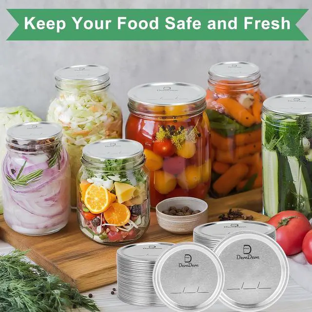 Alt view image 7 of 7 - 52 pcs Canning Lids, Regular & Wide Mouth Mason Jar Lids Set, Canning Jar Lids for Ball & Kerr, Redefining Leak-Proof with Perfect Airtight Seal, Compatible with Electric Vacuum Sealers