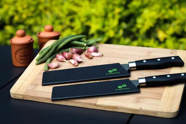 Alt view image 2 of 7 - EVERPRIDE 8 Inch Chef Knife Sheath Set (2-Piece Set) Universal Blade Edge Cover Guards for Chef and Kitchen Knives Durable, BPA-Free, Felt Lined, Sturdy ABS Plastic Knives Not Included