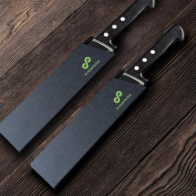 Alt view image 6 of 7 - EVERPRIDE 8 Inch Chef Knife Sheath Set (2-Piece Set) Universal Blade Edge Cover Guards for Chef and Kitchen Knives Durable, BPA-Free, Felt Lined, Sturdy ABS Plastic Knives Not Included