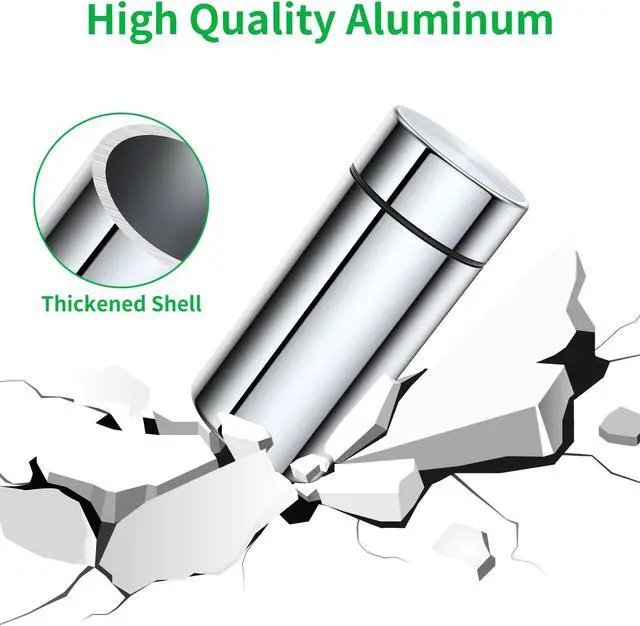 Alt view image 4 of 6 - TecQach Portable Aluminum Storage Jar 3-Pack,Airtight Smell Proof Container, Metal Waterproof Small Bottle Multipurpose Container for Coffee & Teas, Herb Spices Container Screw-Top Lid Lock Odor