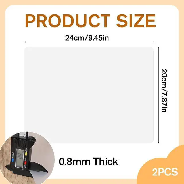 Alt view image 2 of 7 - 2pcs Silicone Mats for Crafts Small, 9.45 X 7.87 In Silicone Mats for Crafts, Non-Stick Baking Mat, Small Heat Resistant Placemat