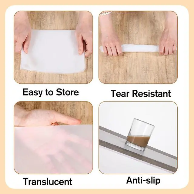 Alt view image 3 of 7 - 2pcs Silicone Mats for Crafts Small, 9.45 X 7.87 In Silicone Mats for Crafts, Non-Stick Baking Mat, Small Heat Resistant Placemat