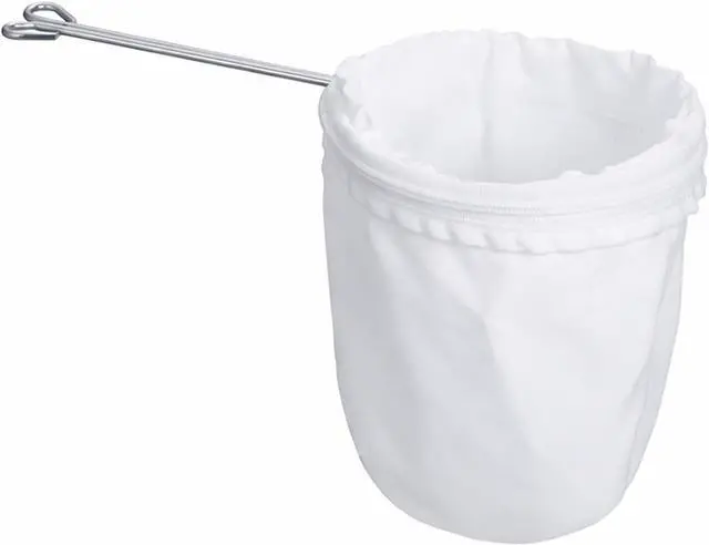 Main image of Large Reusable Thai Tea Filter 5.5 Inch Traditional Cloth Coffee Filter with Metal Handle Washable Coffee Pour Over Filters Ultra Fine Mesh Strainer Bags for Tea NutMilk Coconut Milk and Juice