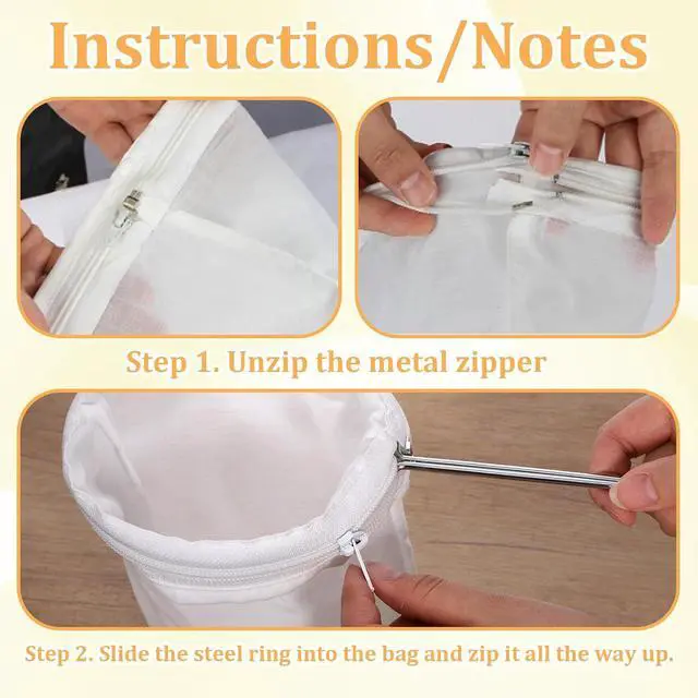 Alt view image 3 of 7 - Large Reusable Thai Tea Filter 5.5 Inch Traditional Cloth Coffee Filter with Metal Handle Washable Coffee Pour Over Filters Ultra Fine Mesh Strainer Bags for Tea NutMilk Coconut Milk and Juice