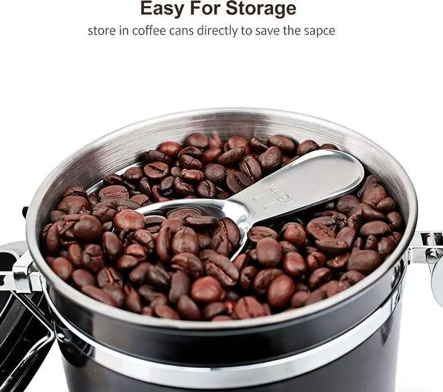 Alt view image 2 of 6 - 4-Pack Coffee Scoop 1 Tablespoon (15ml) Stainless Steel Measuring Spoons, Compact Short Handle for Ground Coffee, Tea, and Powder