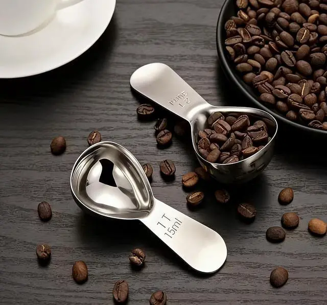 Alt view image 4 of 6 - 4-Pack Coffee Scoop 1 Tablespoon (15ml) Stainless Steel Measuring Spoons, Compact Short Handle for Ground Coffee, Tea, and Powder