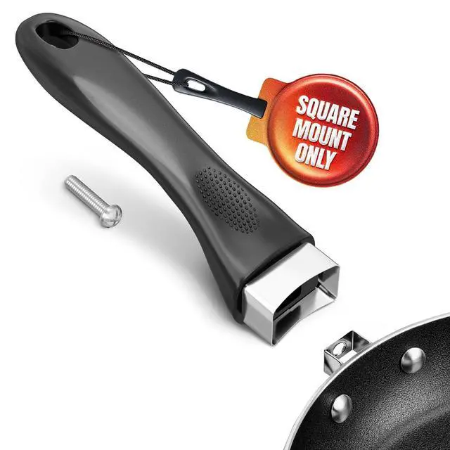 Main image of ZOKLU Pot Handles Replacement, 6.1 Inch Bakelite, Metal Screw, Square Mount | Frying Pan Handle Replacement, Nonslip Grip, Steel Base, Heat-Resistant, Stays Cool, Easy Install, for Pots & Saucepans