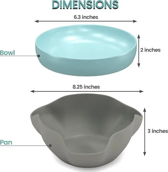 Alt view image 3 of 7 - Pistachio Bowl By Elevated Essentials - Double Dish Serving Bowl with Shell Storage - Perfect for Fruit, Nuts, Candy & Snacks