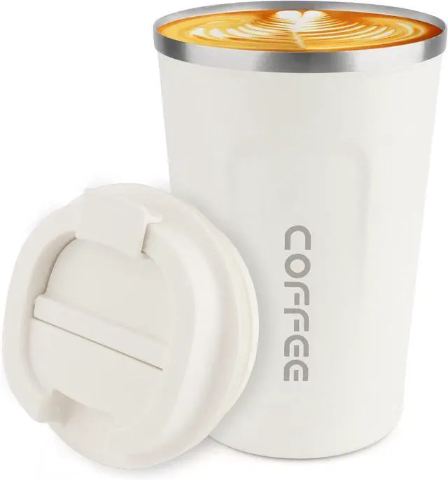 Main image of CS COSDDI 12 oz Coffee mug - Stainless Steel Coffee Cup with Leakproof Lid | Stainless Steel Double-wall insulation, 6-Hour Heat Retention, 360°Leak proof, BPA-free, Reusable And To Go Coffee Mug