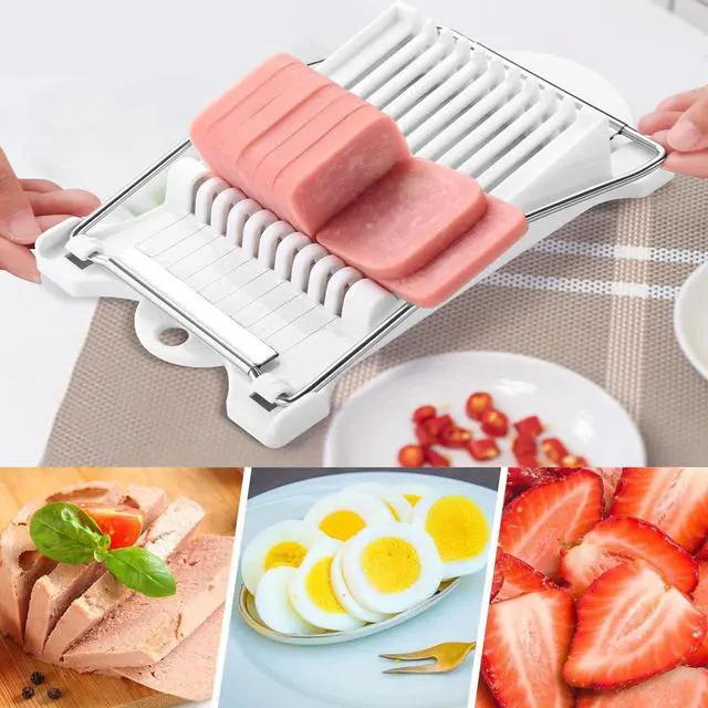 Alt view image 2 of 7 - Spam Musubi Mold, 4 Pcs Musubi Maker Kit Spam Slicer Musubi Press Sushi Rice Onigiri Mold Set Egg Cutter for Luncheon Meat Hot Dog Cheese Strawberry Lunch Bento
