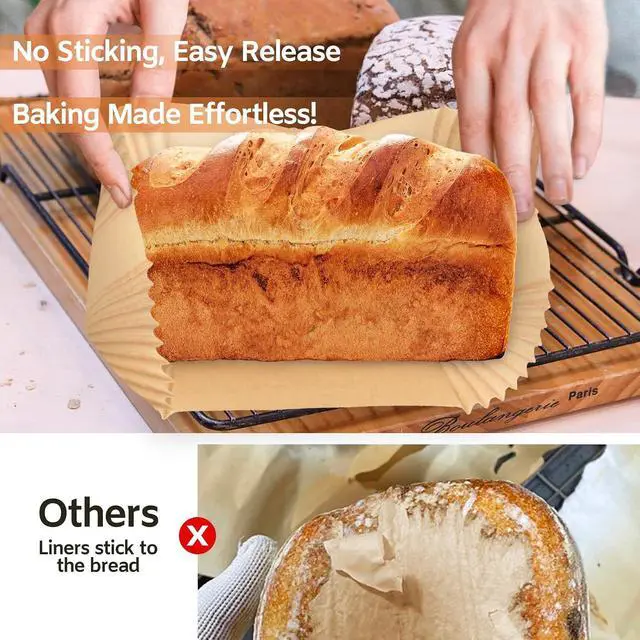 Alt view image 4 of 7 - Loaf Pan Liners, 150PCS Bread Pan Liners 9x5 Inch, Non-Stick Loaf Pan Parchment Liners for Baking Bread, Pre Formed Parchment Paper Liner for Baking Toast, Cakes, Banana Breads, Sourdough Bread