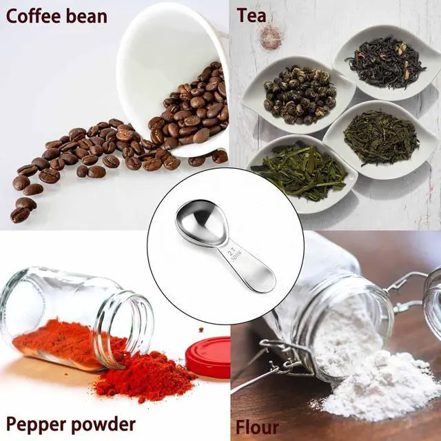Alt view image 3 of 7 - 18/8 Stainless Steel 2 Tbsp Coffee Scoop - Exact Measuring Spoon (30ml)