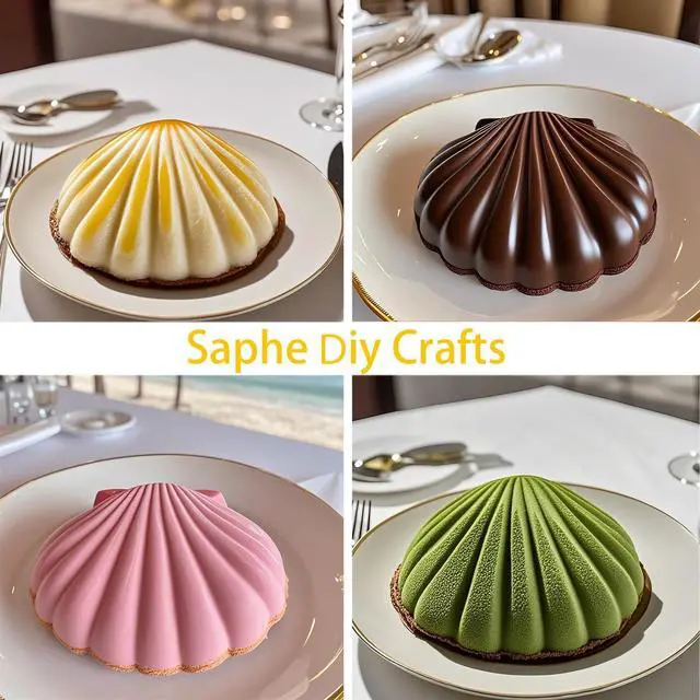 Alt view image 2 of 6 - Silicone shell- Shaped Cake Pans 10 Inch Large shell Cake Pan Nonstick Silicone Molds for Baking Cake, Breads, Pies, Tarts, Jello (2 packs, Red)
