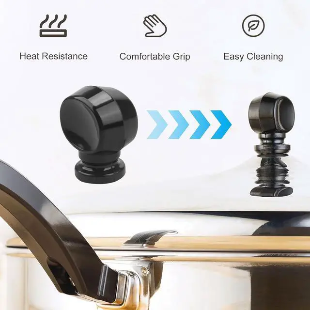 Alt view image 3 of 7 - P08-035 Fry Pan Lid Knob Replacement for Farberware Pot & Pan Parts | Lid Handle Replacement Compatible with Farberware Frying Pan, Skillet, Saucepan, Cooking Pot, Saute Lids