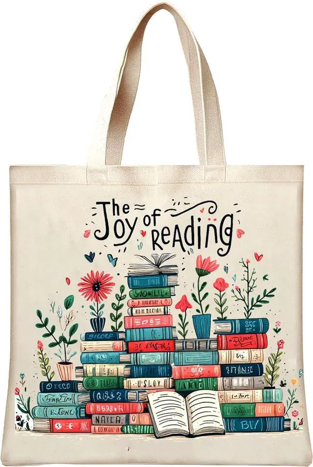 Main image of Canvas Tote Bag for Women Book Bags for Women Book Accessories Bookish Gifts and Book Lovers Gifts 14" x 15" (5.BookLay)