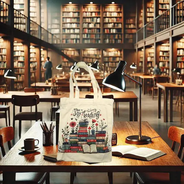 Alt view image 3 of 7 - Canvas Tote Bag for Women Book Bags for Women Book Accessories Bookish Gifts and Book Lovers Gifts 14" x 15" (5.BookLay)
