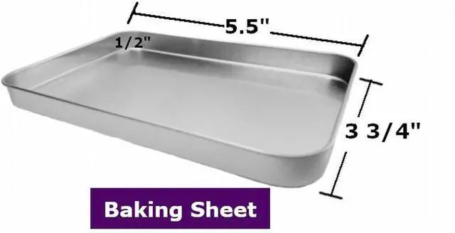 Alt view image 2 of 6 - Premium Steel Baking Trays compatible with Easy Bake Ultimate Oven | 2-Pack | Accessories for Cooking Easy Bake Oven Mixes | Easy Bake Oven Tray | Measures 5.5"L x 3.63"W x 0.5"H