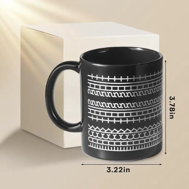 Alt view image 6 of 7 - Hidden Message Coffee Mug - Ceramic Cup with Funny Surprise Messages, Unique Novelty Gag Gift, Cute Interactive Mug for Women, Coworkers - Birthday/White Elephant Presents (Black)