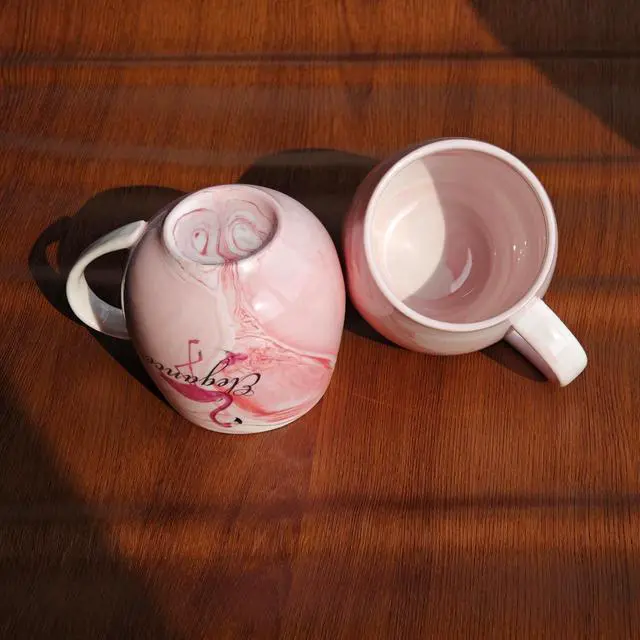 Alt view image 4 of 7 - 10 oz Marble Ceramic Coffee Mug Pink Latte Mugs Lightweight Tea Cup | Dishwasher & Microwave Safe for Women Birthday Christmas Wedding