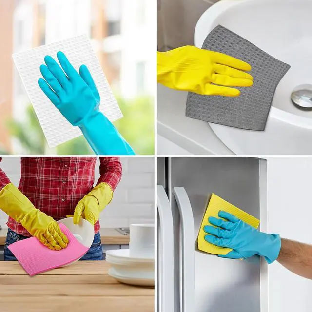 Alt view image 7 of 7 - AIDEA Swedish Dishcloths for Kitchen-10PK, Reusable Paper Towels 7" x 6" | Absorbent Sponge Dish Cloth, Dish Rags for Washing Dishes, Swedish Dish Towels for Home, Kitchen, Glasses Wipes