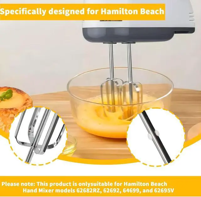 Alt view image 5 of 7 - Hand Mixer Beaters for Hamilton Beach | Hand Mixer Attachments Compatible with 62682RZ 62692 64699 62695V Electric Mixer