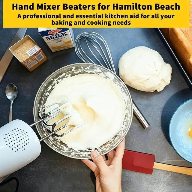 Alt view image 4 of 7 - Hand Mixer Beaters for Hamilton Beach | Hand Mixer Attachments Compatible with 62682RZ 62692 64699 62695V Electric Mixer