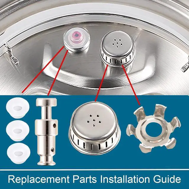 Alt view image 2 of 7 - Replacement Parts for Instant Pot Duo/Duo Plus 5&6QT, 10Pcs Set with Steam Release Valve, Sealing Ring, Float Valve replacement for Instant Pot, lid replacement for Instantpot IP-DUO50 IP-DUO60