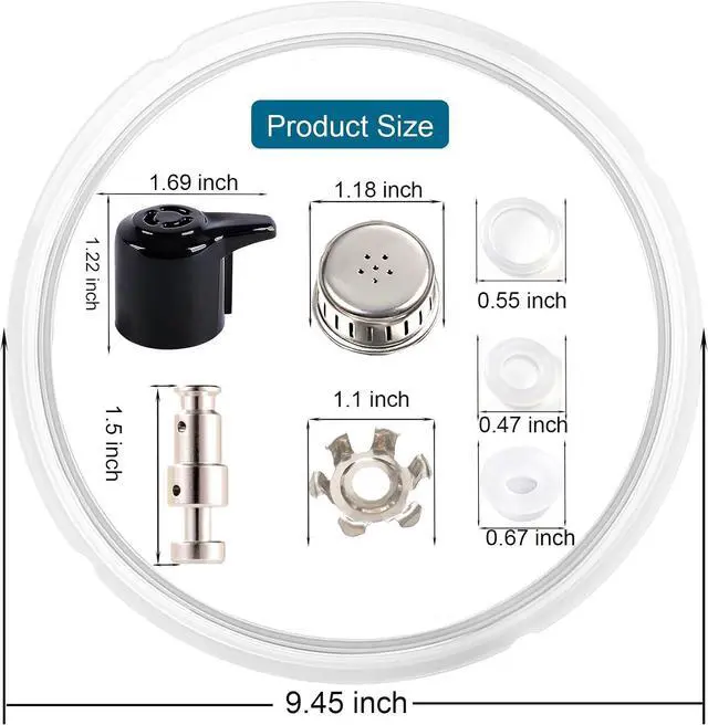 Alt view image 4 of 7 - Replacement Parts for Instant Pot Duo/Duo Plus 5&6QT, 10Pcs Set with Steam Release Valve, Sealing Ring, Float Valve replacement for Instant Pot, lid replacement for Instantpot IP-DUO50 IP-DUO60
