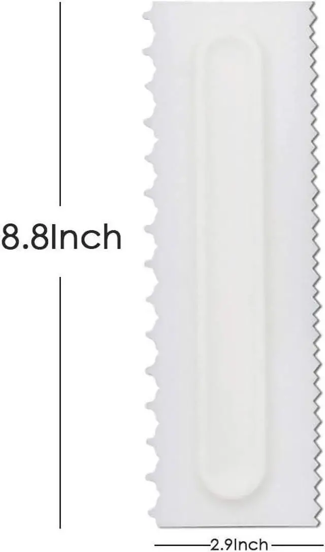 Alt view image 2 of 7 - Mwellewm 4 Pcs/set Cake Scraper Decorating Plastic Sawtooth Comb Mousse Butter Cream Cake Edge Tools Plastic Sawtooth Cake Icing Smoother Kitchen Baking Cake Edge DIY Tool
