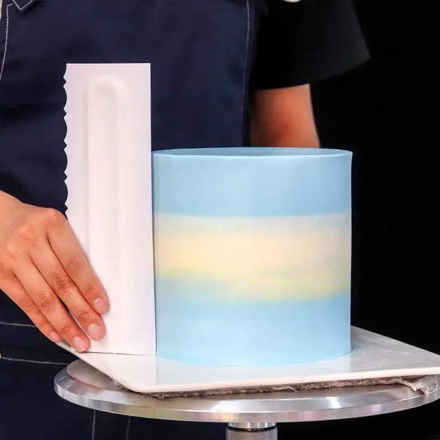 Alt view image 7 of 7 - Mwellewm 4 Pcs/set Cake Scraper Decorating Plastic Sawtooth Comb Mousse Butter Cream Cake Edge Tools Plastic Sawtooth Cake Icing Smoother Kitchen Baking Cake Edge DIY Tool