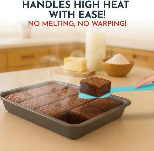 Alt view image 5 of 7 - 4-Piece Silicone Baking Spatula Set - Rubber Spatulas Silicone Heat Resistant, BPA-Free - Spatula Set for Nonstick Cookware - Baking Essentials