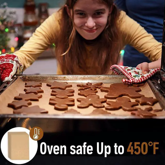 Alt view image 7 of 7 - 100Pcs Parchment Paper Sheets, 9x13 In Unbleached Parchment Paper for Baking Grilling Air Fryer and Steaming, Precut Non-Stick Parchment Baking Sheets in Quarter Size for Bread Cakes Cookies Kovpnor