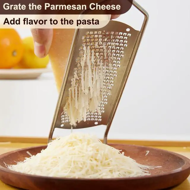Alt view image 5 of 7 - Upgraded Lemon Zester & Cheese Grater, Food Grade Stainless Steel None-Slip Hand Fine Grater for Garlic, Ginger, and Chocolate, Durable and Easy-To-CleanDishwasher Safe